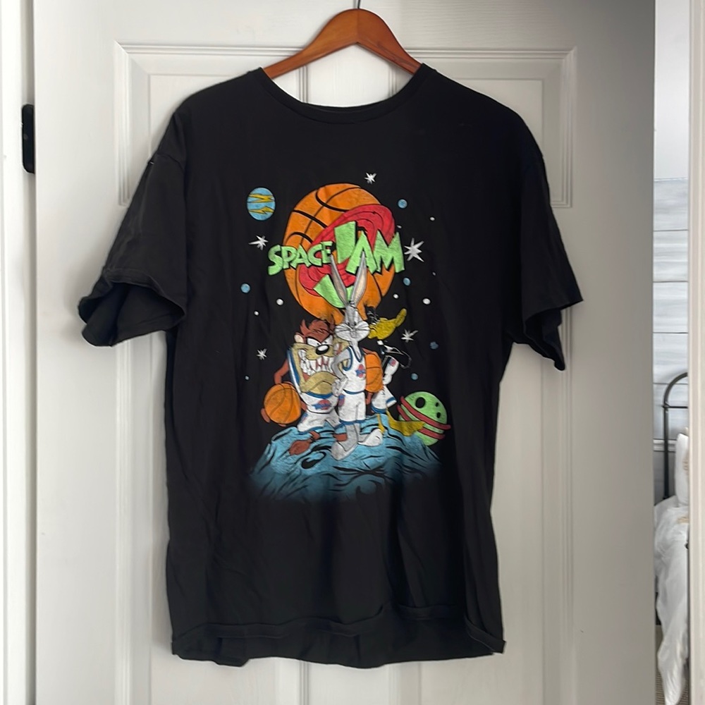 SPACE JAM Black Graphic T-Shirt Sz. XL